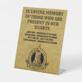 In Loving Memory Gotisch Gedenkteken Reclamebord Met Voetstuk (Voorkant)