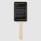 In Loving Memory Gouden begrafenisfoto Handwaaier (Achterkant)