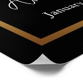 In Loving Memory Gouden begrafenisfoto Poster (Hoek)