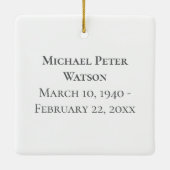 In Loving Memory Grandpa Funeral Memorial Keepsake Keramisch Ornament (Achterkant)