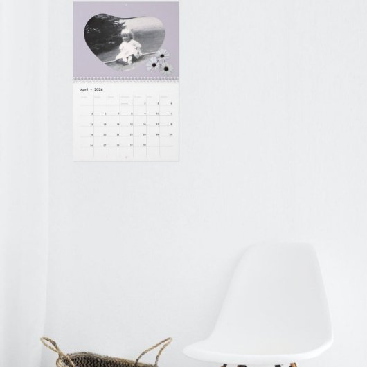 In Loving Memory Hartvormige Foto Madeliefjes Kalender