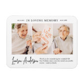 In Loving Memory-herdenking Modern Eenvoudig 3 fot Magneet (Horizontaal)
