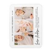In Loving Memory-herdenking Modern Eenvoudig 3 fot Magneet (Verticaal)