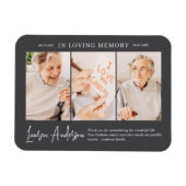 In Loving Memory-herdenkingsmoderne eenvoudige 3 f Magneet (Horizontaal)