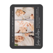 In Loving Memory-herdenkingsmoderne eenvoudige 3 f Magneet (Verticaal)