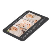 In Loving Memory-herdenkingsmoderne eenvoudige 3 f Magneet (Linkerzijde)
