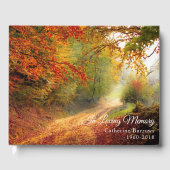 In Loving Memory Herfst Forest Funeral Condolence Gastenboek (Voorkant)