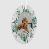 In Loving Memory Hond Dierenfoto Kerstmis Ornament (voorkant)
