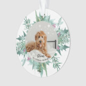 In Loving Memory Hond Dierenfoto Kerstmis Ornament (voorkant)