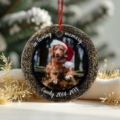 In Loving Memory - Hond Foto Huisdier Herdenking V Keramisch Ornament