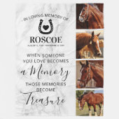In Loving Memory Horse Memorial Fleece Deken (Voorkant)