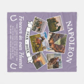 In Loving Memory Horse Paars Fleece Deken (Voorkant (Horizontaal))