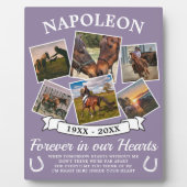 In Loving Memory Horse Paars Fotoplaat (Voorkant)