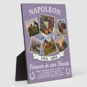 In Loving Memory Horse Paars Fotoplaat (Zijkant)