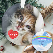 In Loving Memory - Kat Foto Regenboog Pet Memorial Ornament