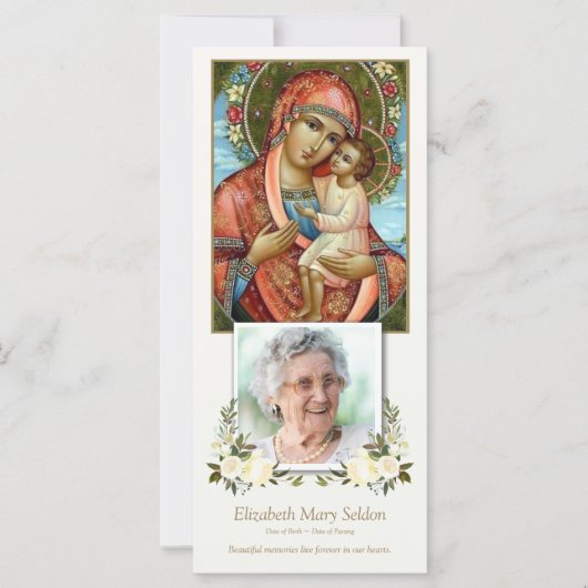 In Loving Memory Katholieke begrafenis Dank u kaar (Voorkant)