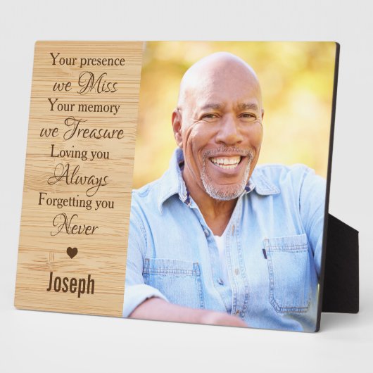 In Loving Memory Keepomwille Memorial Photo Fotoplaat (Zijkant)