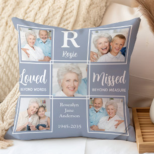 In Loving Memory Keepsake Photo Memorial Kussen