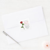 In Loving Memory “Light This Candle" Vierkante Sticker (Envelop)