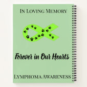 In Loving Memory Line Green Awareness Tribute Notitieboek (Achterkant)