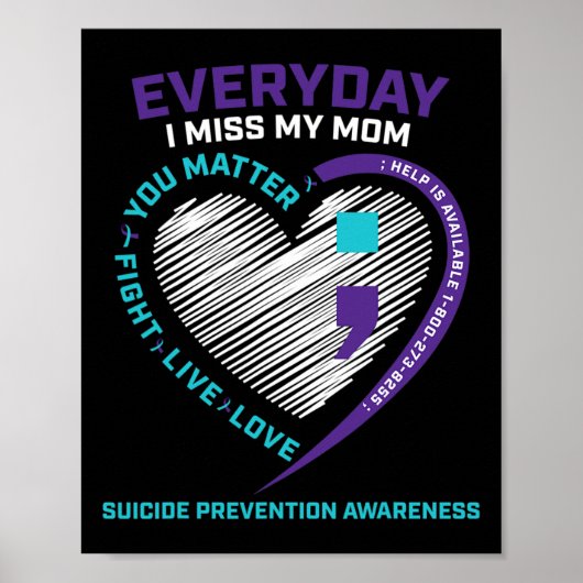 In Loving Memory Mama Zelfmoordbewustzijn Preventi Poster (Voorkant)
