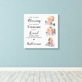 In Loving Memory Marble Memorial Keepsake Foto Canvas Afdruk (Insitu (Houten vloer))