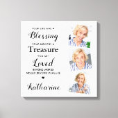 In Loving Memory Marble Memorial Keepsake Foto Canvas Afdruk (Voorkant)