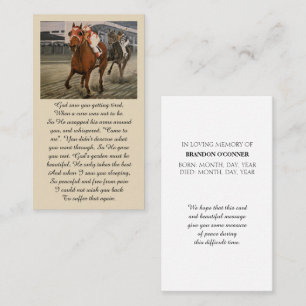 In Loving Memory Match Race Sympathie Kaart Visitekaartje