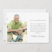 In Loving Memory Meerdere foto sympathie begrafeni Bedankkaart (Achterkant)