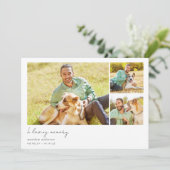 In Loving Memory Meerdere foto's graven Bedankkaart (Staand voorkant)