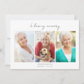 In Loving Memory Meerdere foto's graven Bedankkaart (Voorkant)