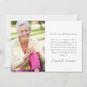 In Loving Memory Meerdere foto's graven Bedankkaart (Achterkant)