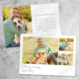 In Loving Memory Meerdere foto's graven Bedankkaart