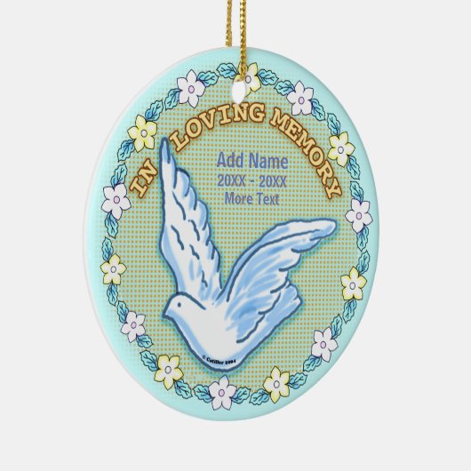 In Loving Memory Memorial aangepaste ornamenten (Rechts)