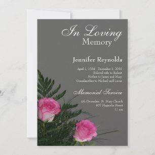 In Loving Memory Memorial aankondiging