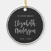 In Loving Memory Memorial Eenvoudig Modern Keramisch Ornament (Voorkant)