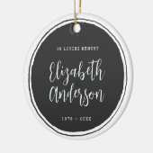 In Loving Memory Memorial Eenvoudig Modern Keramisch Ornament (Links)