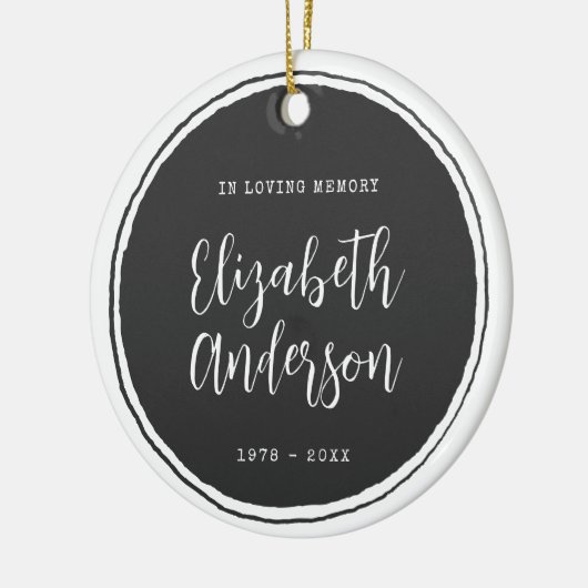 In Loving Memory Memorial Eenvoudig Modern Keramisch Ornament (Links)