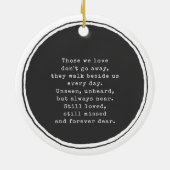 In Loving Memory Memorial Eenvoudig Modern Keramisch Ornament (Achterkant)