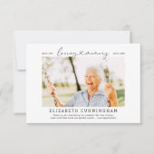 In Loving Memory Memorial Eenvoudige moderne foto Bedankkaart (Voorkant)