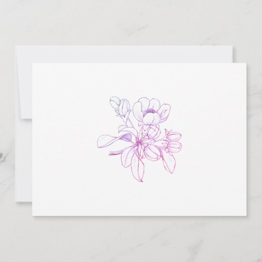 In Loving Memory Memorial Elegant Floral Aankondiging (Achterkant)