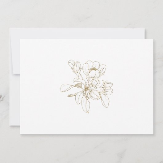 In Loving Memory Memorial Elegant Floral Aankondiging (Achterkant)