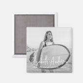 In Loving Memory Memorial Funeral Moderne foto Magneet (Voorkant / Achterkant)