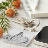 In Loving Memory Memorial Funeral Moderne foto Sleutelhanger (Voorkant Rechts)