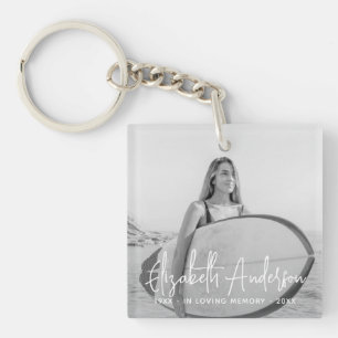 In Loving Memory Memorial Funeral Moderne foto Sleutelhanger