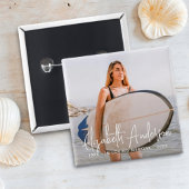 In Loving Memory Memorial Funeral Moderne foto Vierkante Button 5,1 Cm