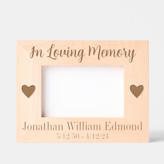 In Loving Memory Memorial Gegraveerde Lijstjes (Voorkant)