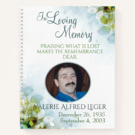 In Loving Memory Memorial Guestbook Notitieboek