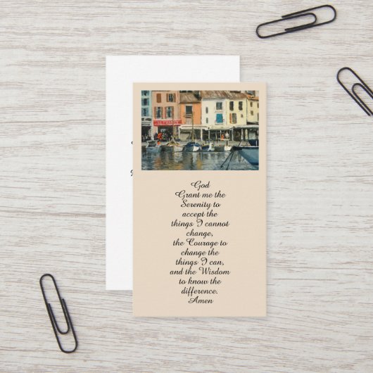 In Loving Memory Memorial Kaart Visitekaartje (Voorkant / Achterkant in situ)