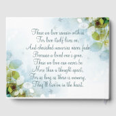 In Loving Memory Memorial Keepomwille Gastenboek (Achterkant)